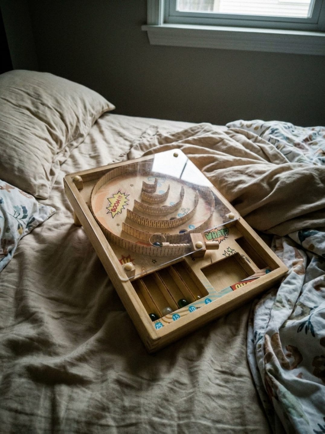 Customer photo review of Holz Flipper Spielzeug Kinder | Montessori Murmelspiel Motorik Arcade ab 3 Jahren