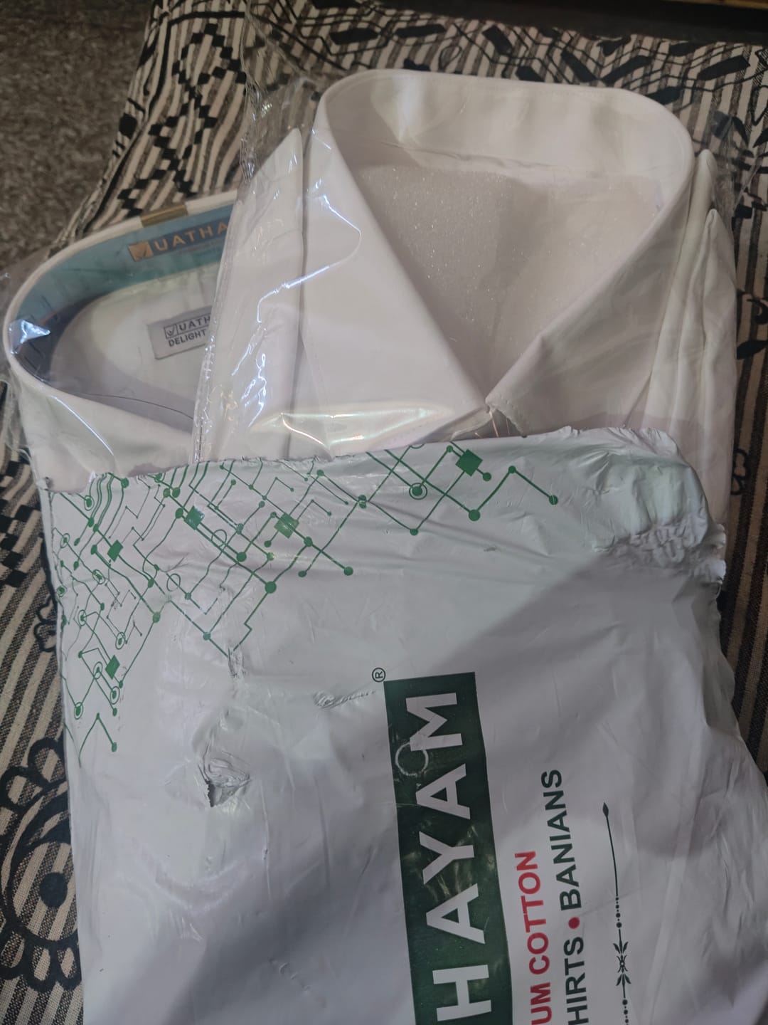 Customer photo review of Double Delight White Shirts - 2 Pcs Combo Pack