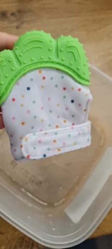 Customer photo review of Baby Teething Mitten [Free Today]