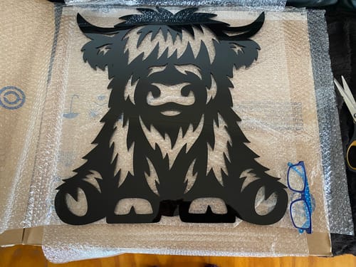 Customer photo review of Highland Cow Wall Décor