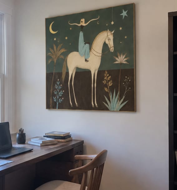 Customer photo review of Sage Celestial Horseman Painting