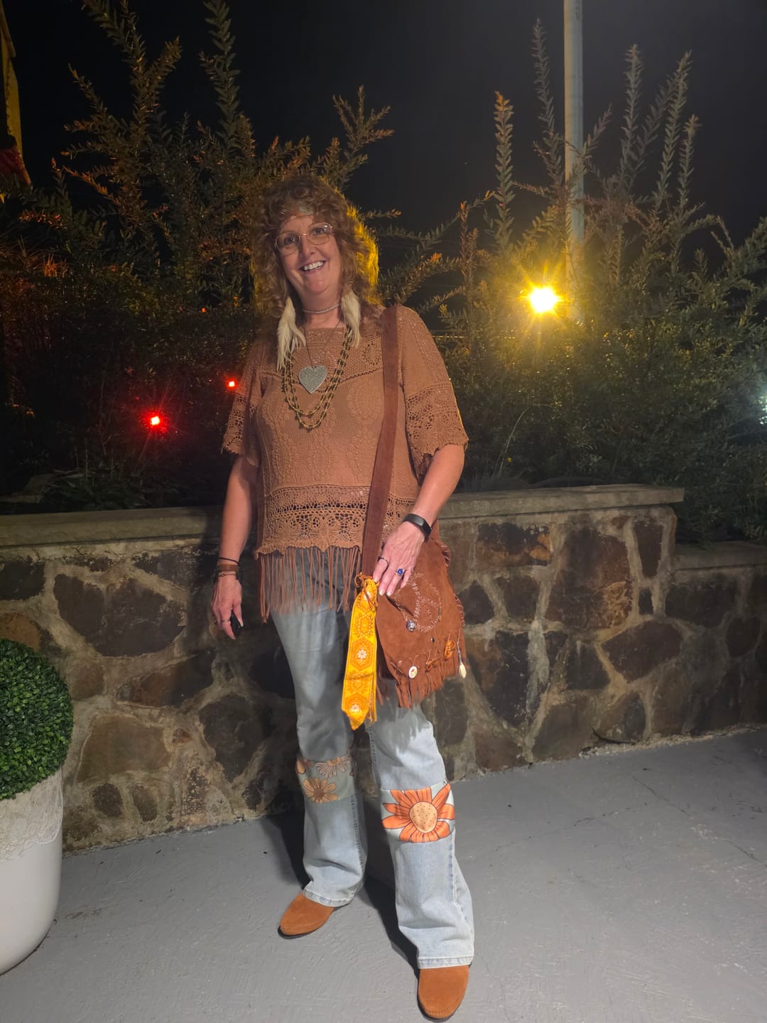 Customer photo review of Peace Fringe Leather Shoulder Bag