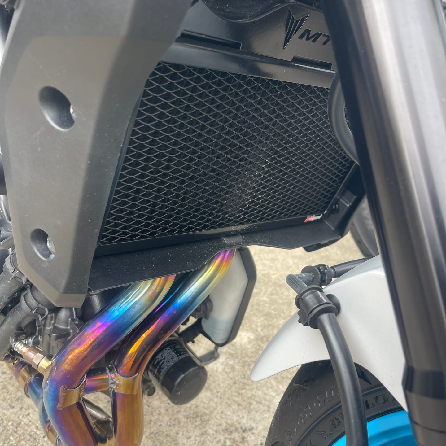 Customer photo review of Yamaha MT-07 HO/Y-AMT/LA 2025-26 Radiator Guard