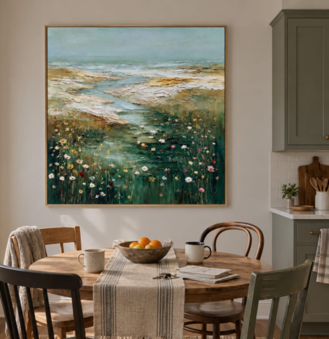 Customer photo review of Lily Marsh-Textured Landscape Painting