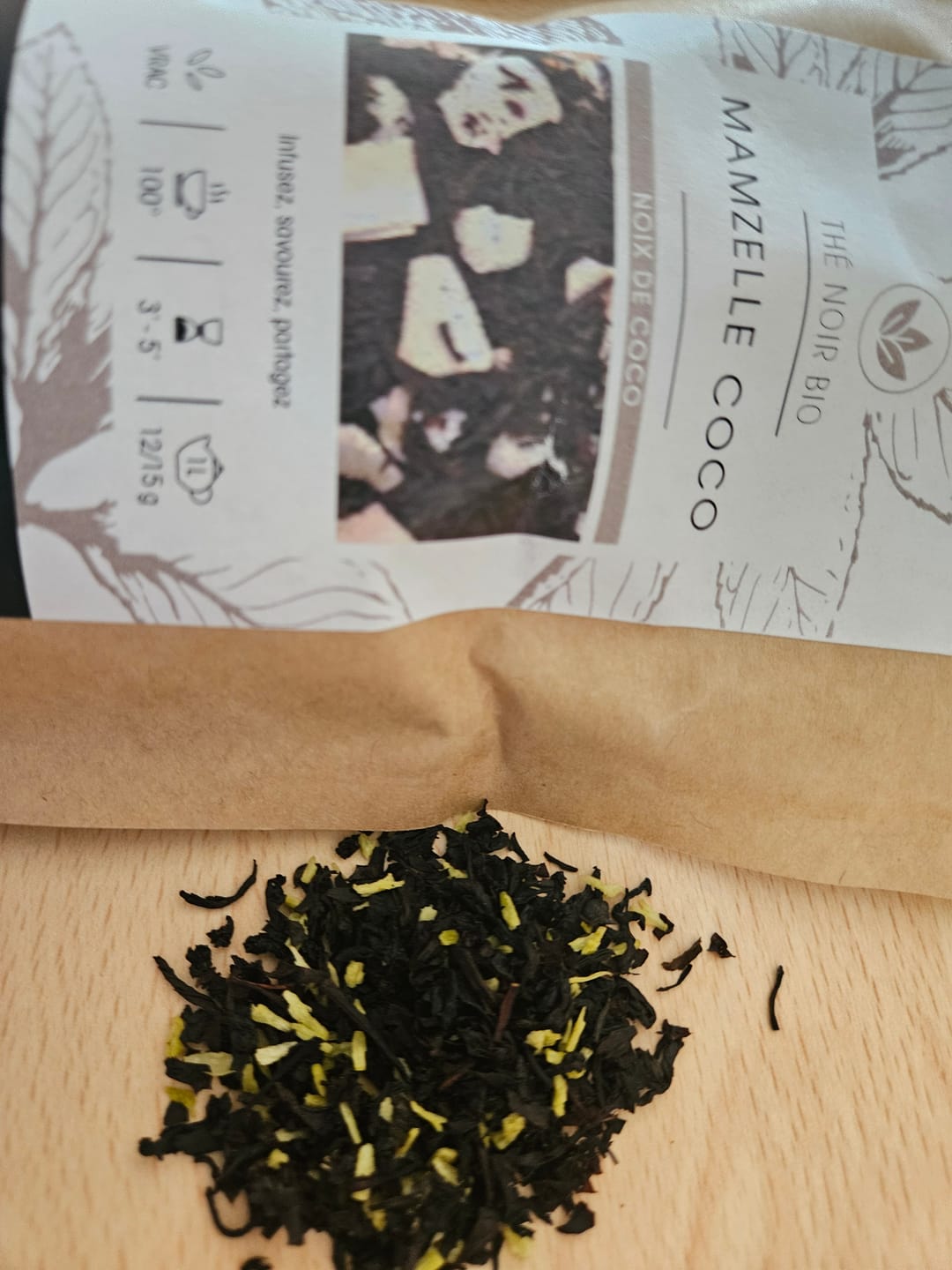 Customer photo review of Thé Noir Bio Coco (Mamzelle Coco)