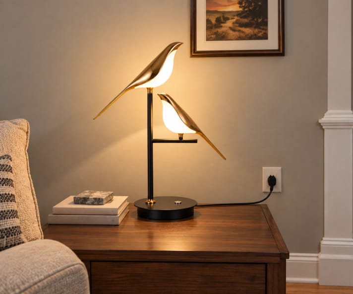 Customer photo review of Mrbird Table Lamp
