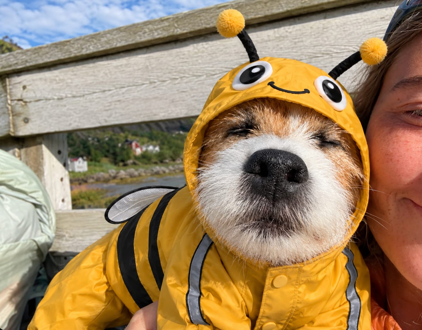 Customer photo review of Bumblebee Rain Suit