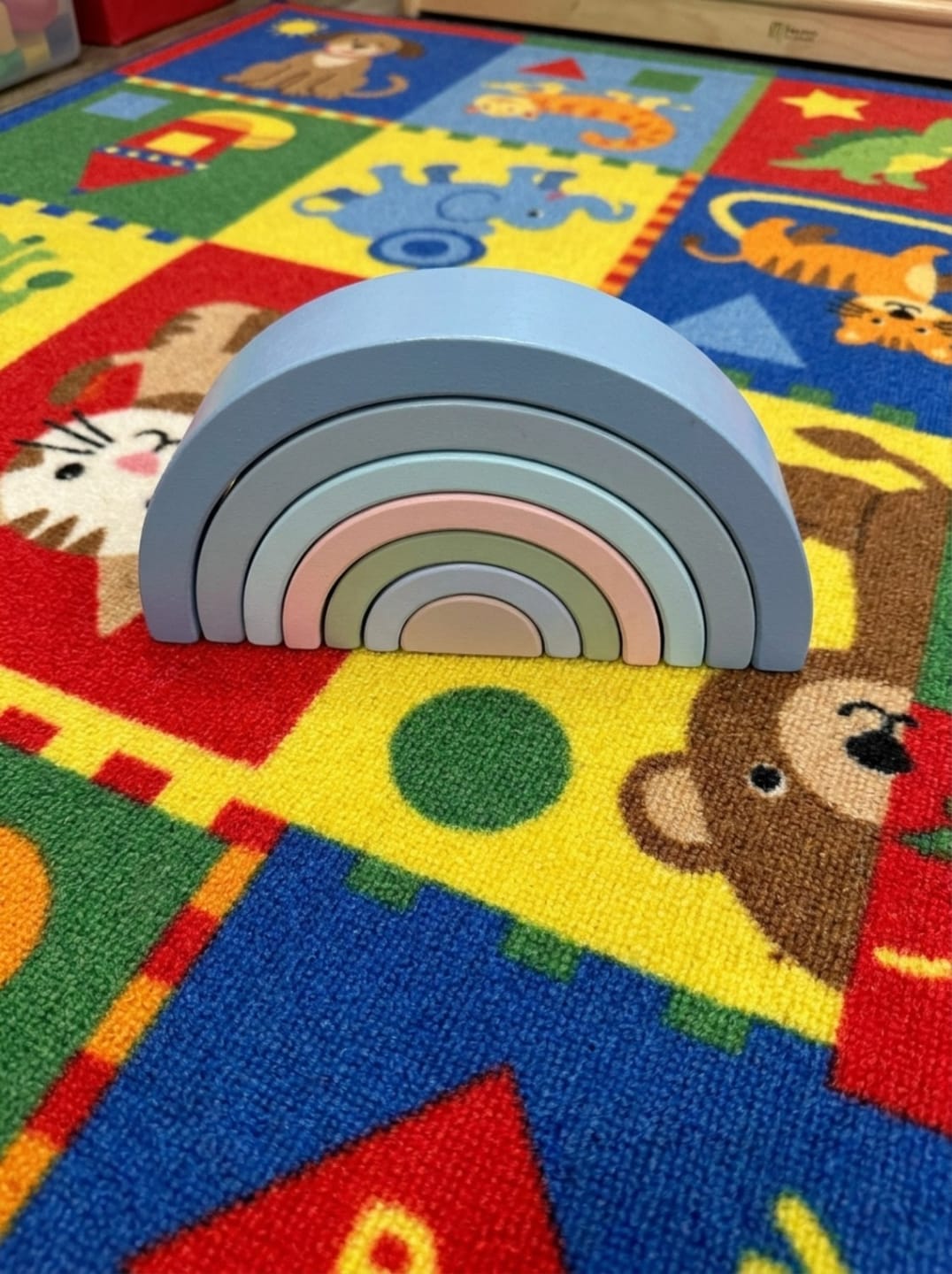 Customer photo review of Buntes Holz Regenbogen Spielzeug Kleinkind | Bögen Bauspielzeug Motorik Kreativ