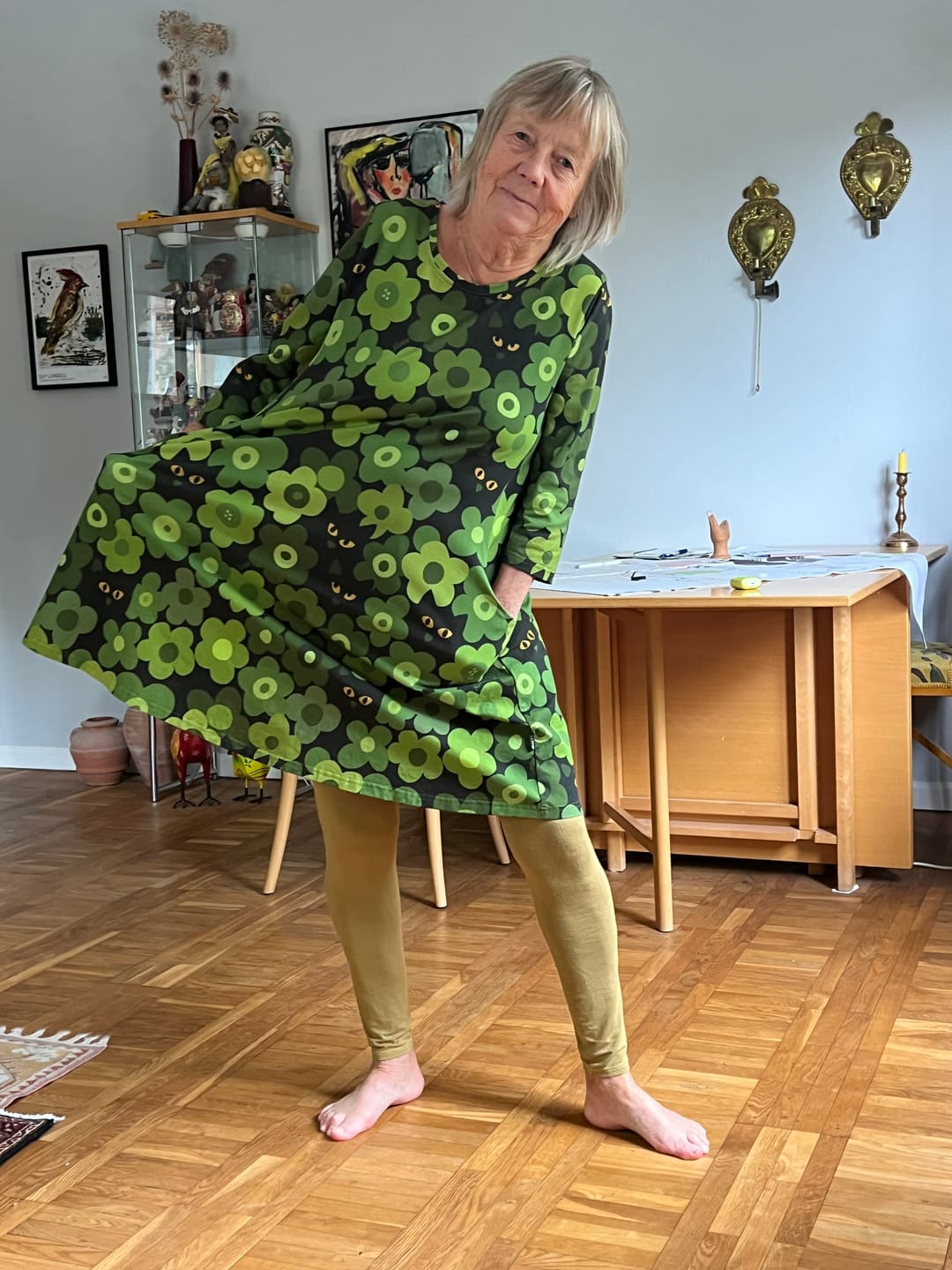 Customer photo review of Klänning A-linje Tittut Grön | Rino