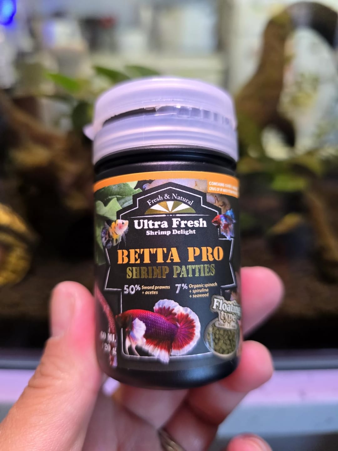 Customer photo review of Ultra Fresh Betta Pro Shrimp Patties