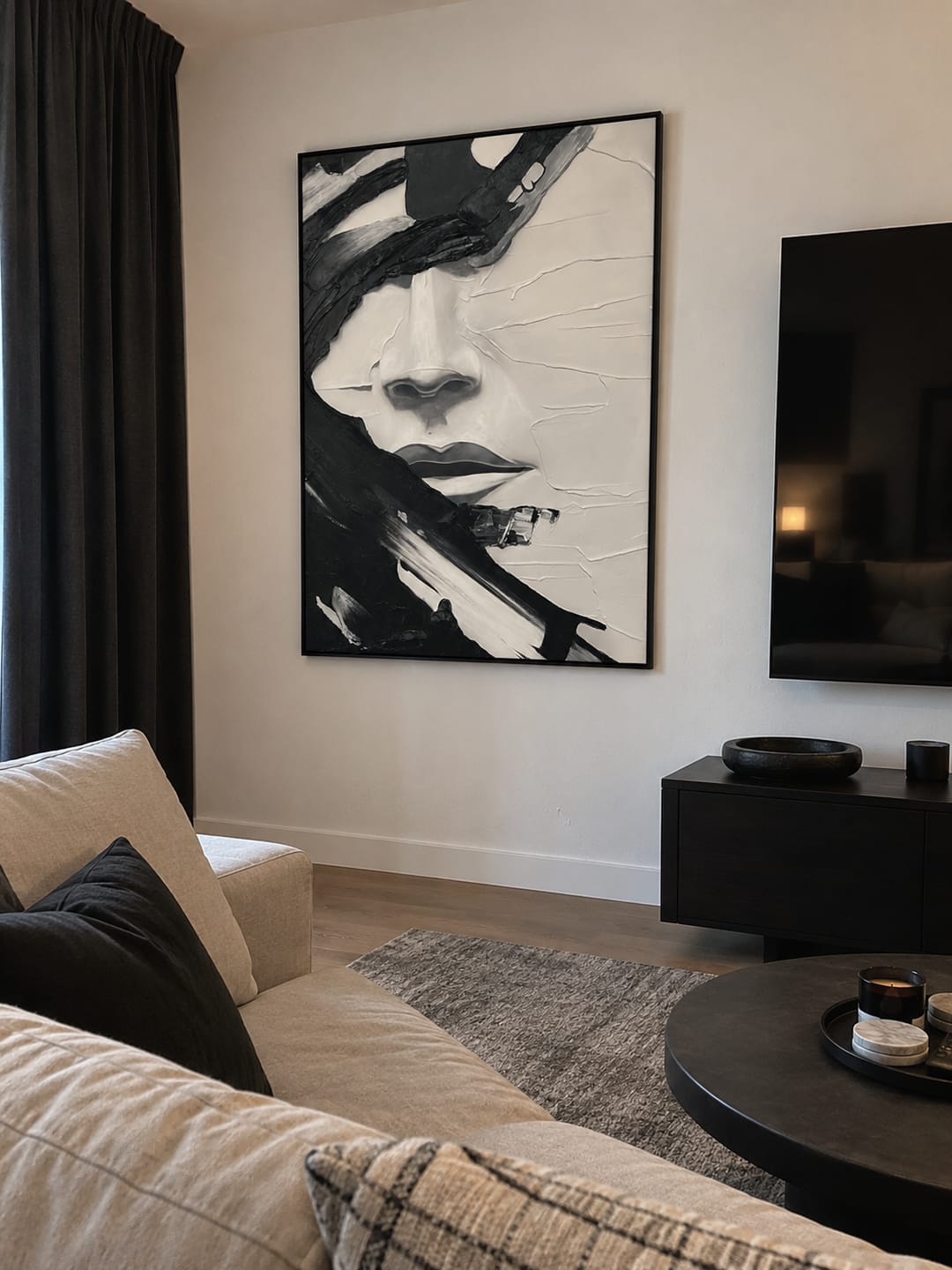 Customer photo review of Abstract Portrait Textured Wall Art # LA004