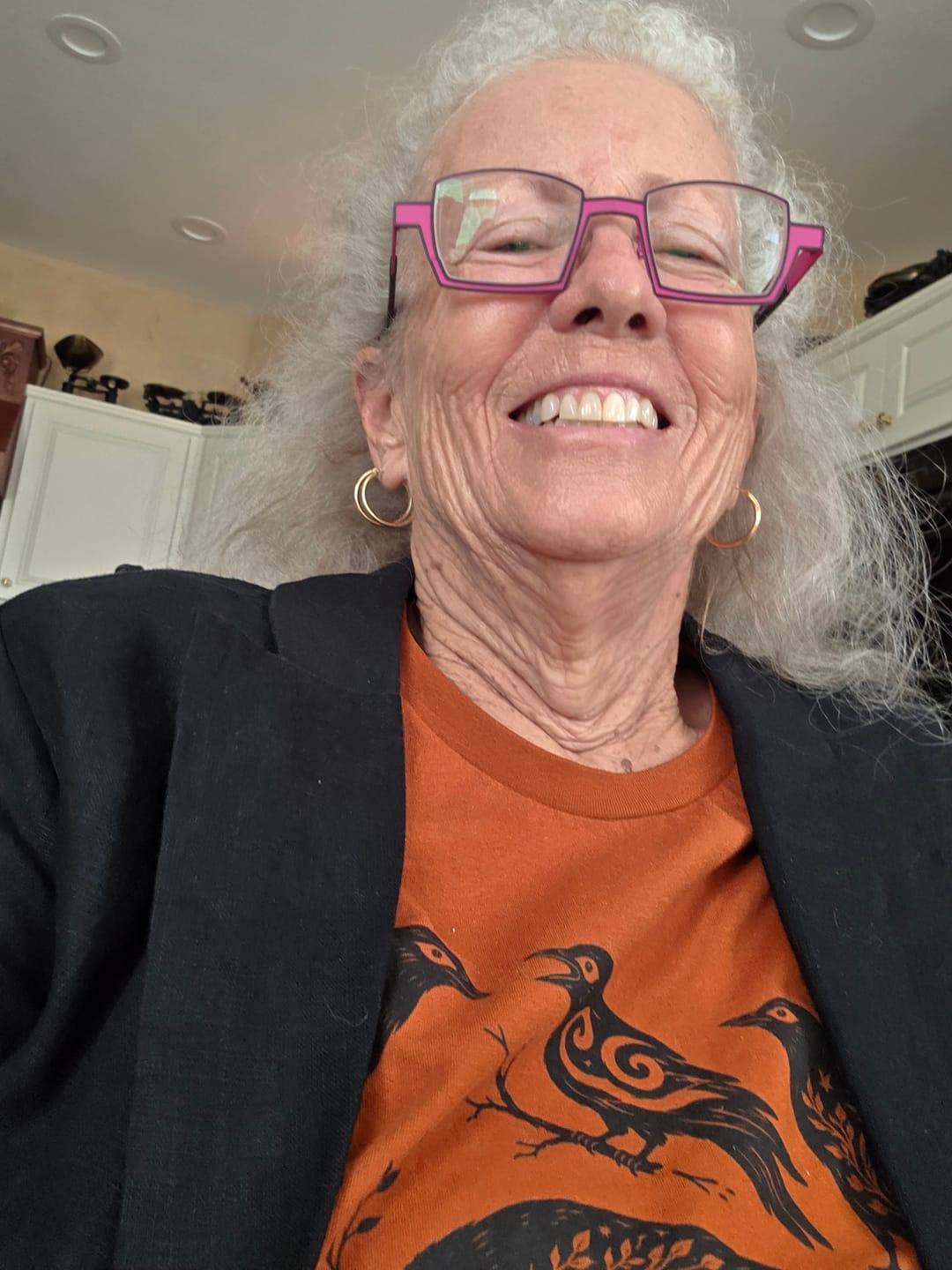 Customer photo review of Folk Art Crows Tee
