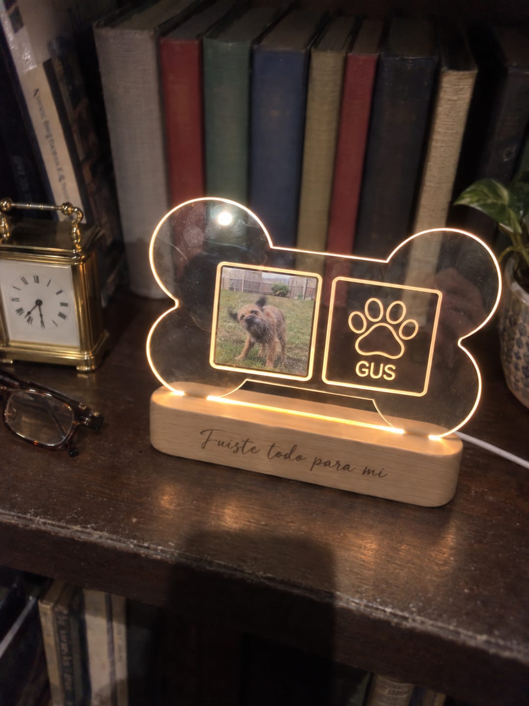 Customer photo review of Lámpara Memorial de Tu Perro