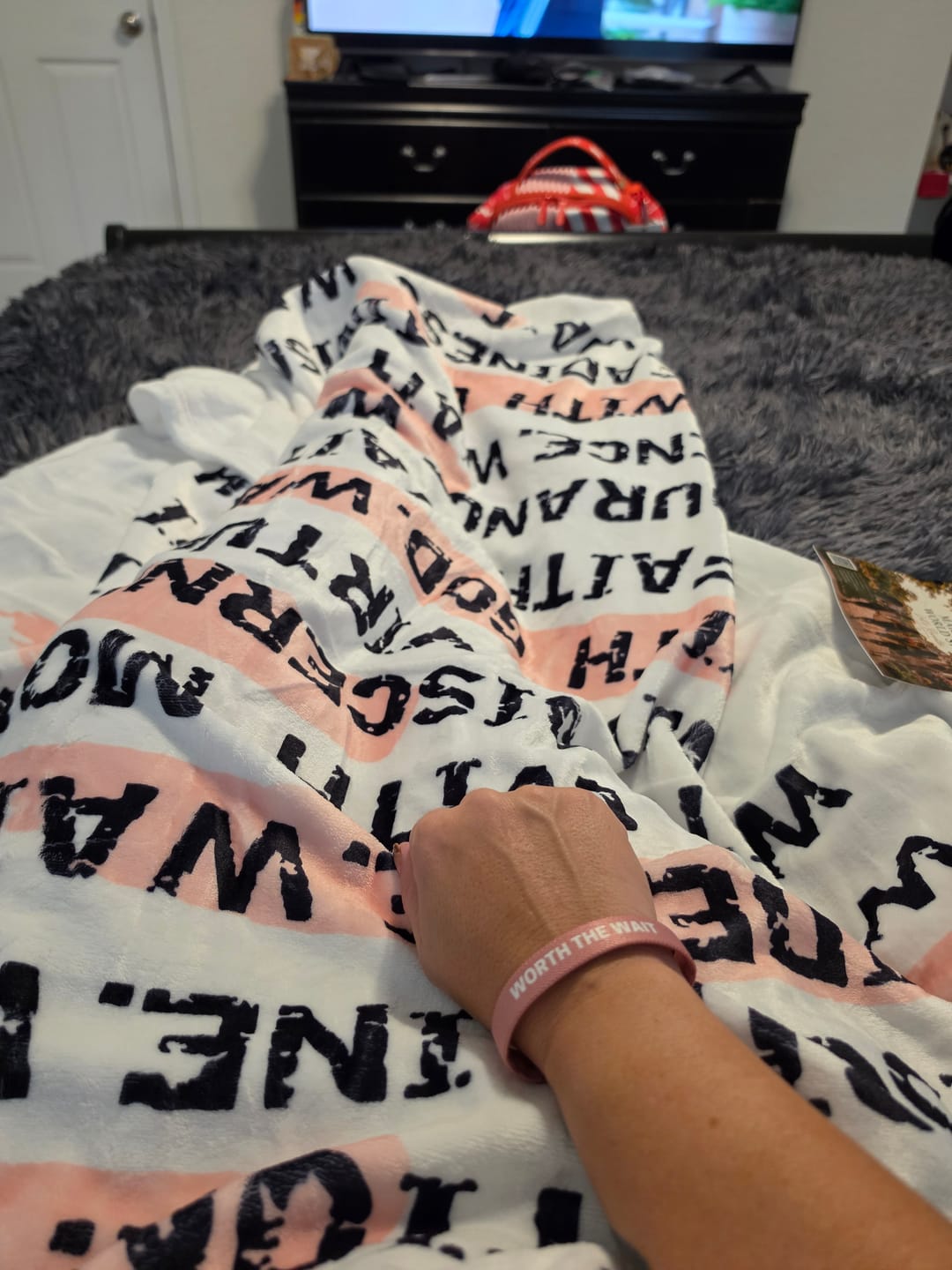 Customer photo review of WAIT BLANKET