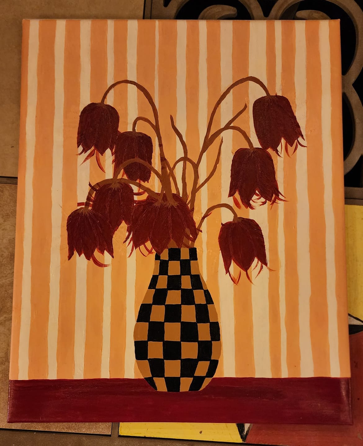 Customer photo review of Minimalist flowers | Paint by Number