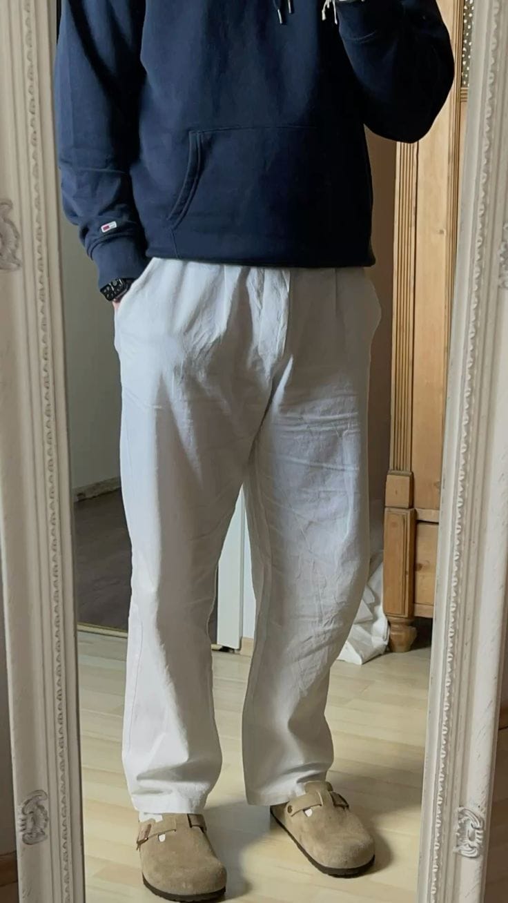 Customer photo review of Mallorca Linen Pantalon