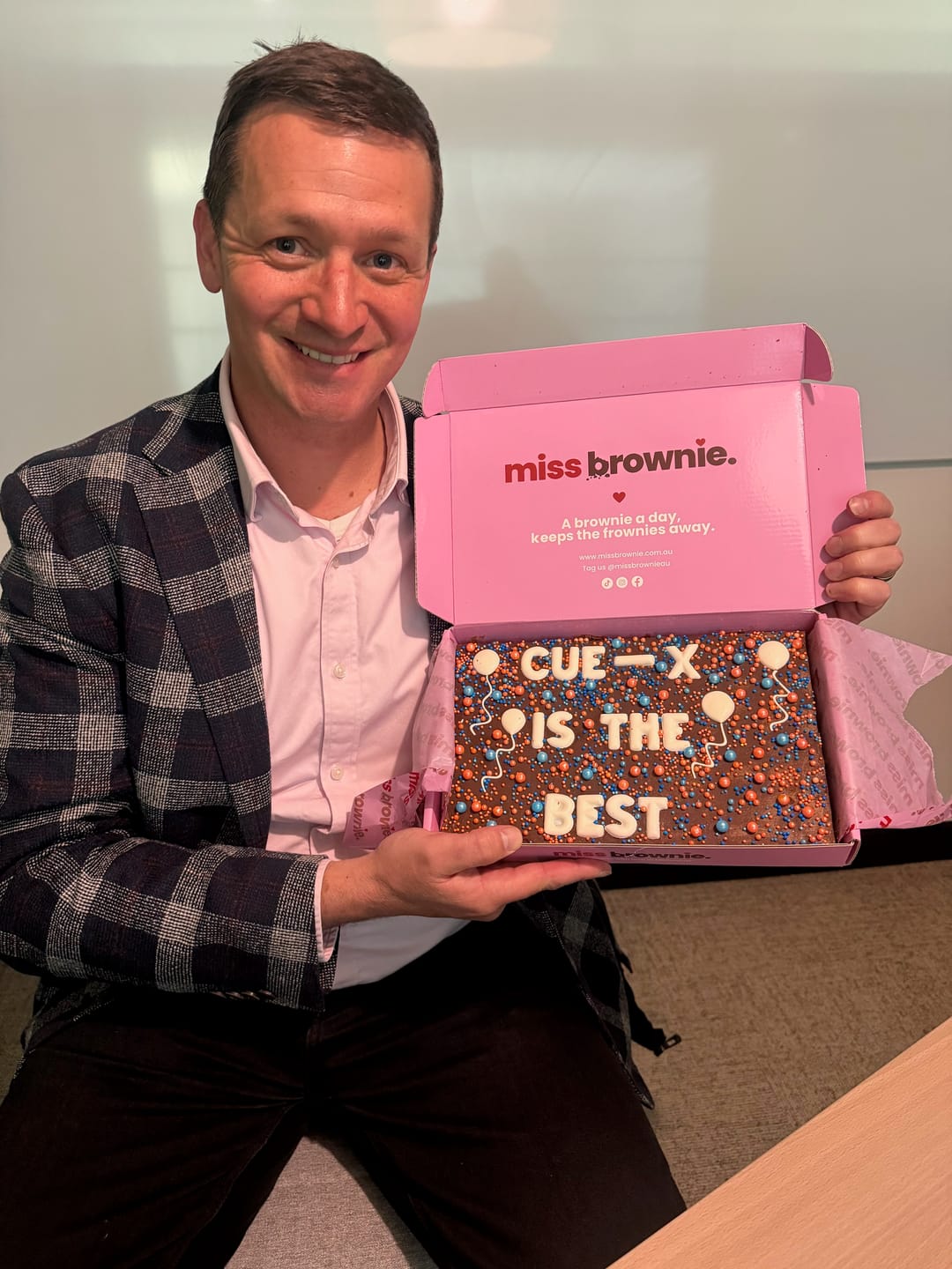 Customer photo review of Birthday Brownie · Large