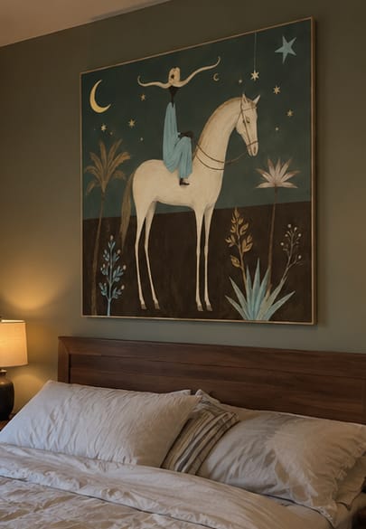 Customer photo review of Sage Celestial Horseman Painting