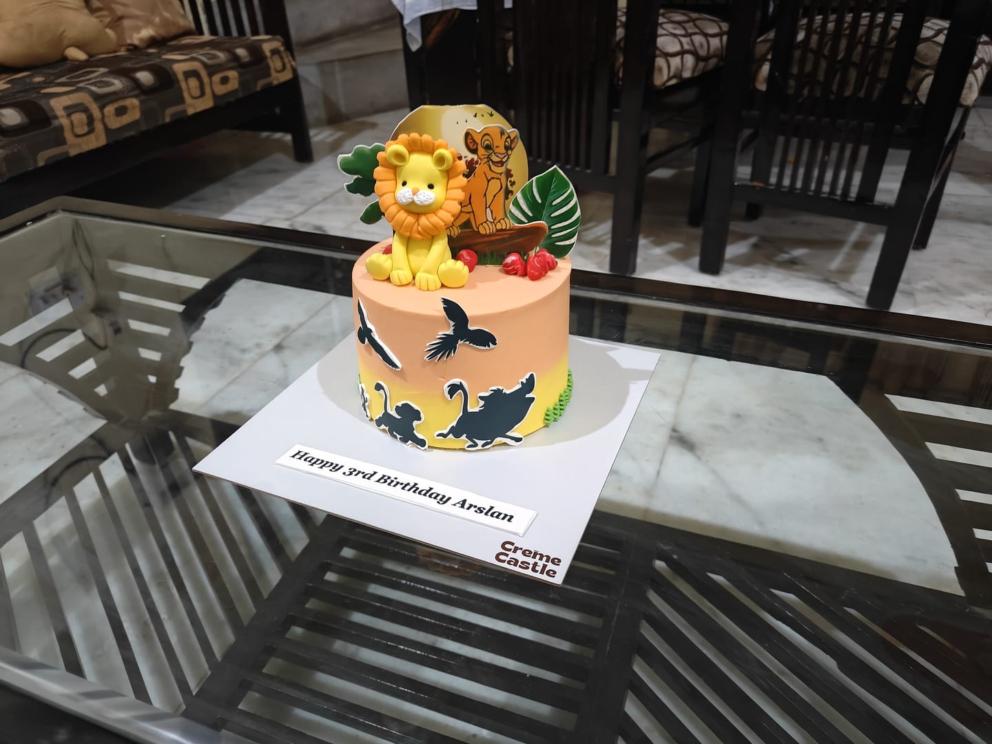 Customer photo review of Lion King Simba Cake