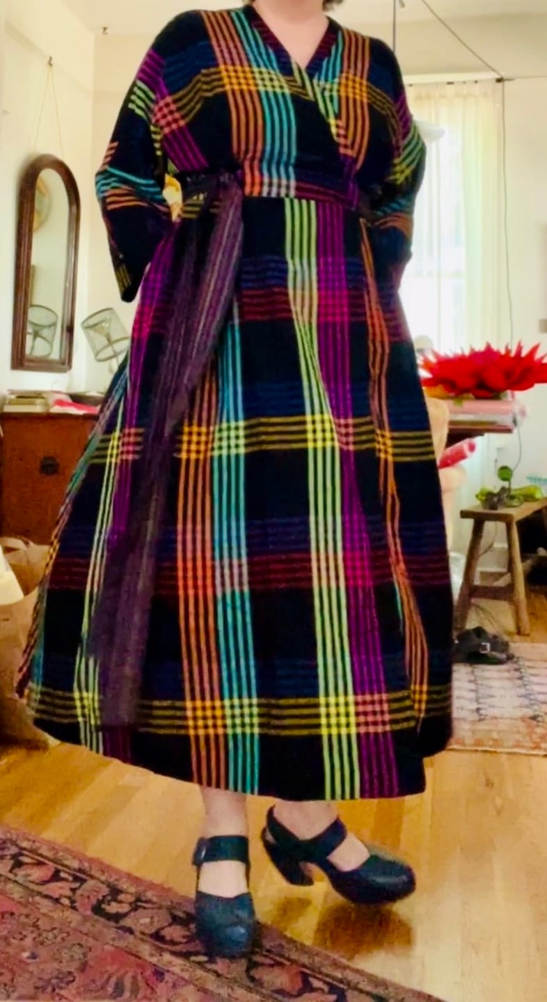 Customer photo review of TARA WRAP DRESS | FIREFLY CHEX