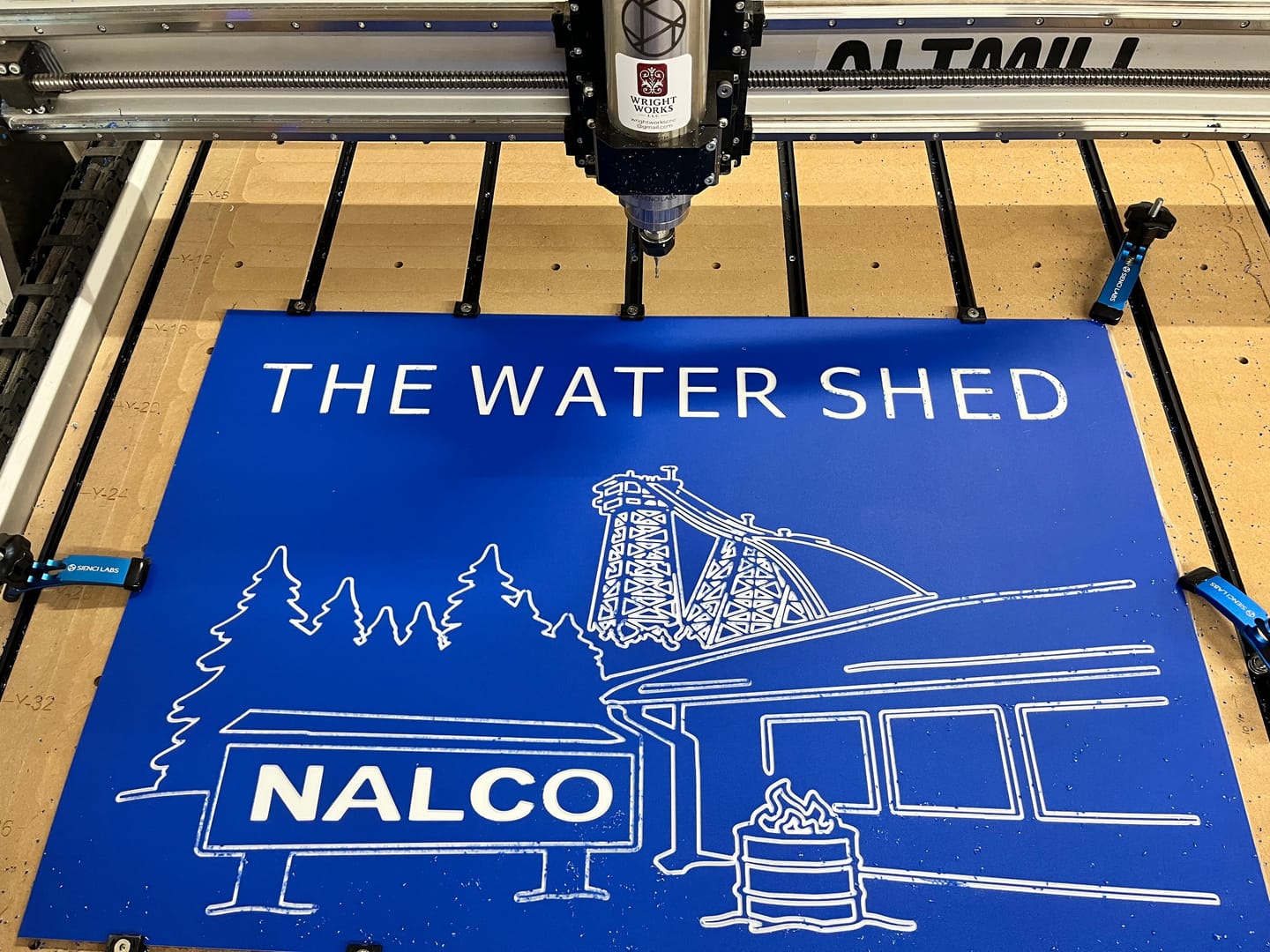 Customer photo review of ColorCore HDPE Plastic - Premium Multi-Layer Engravable Sheets