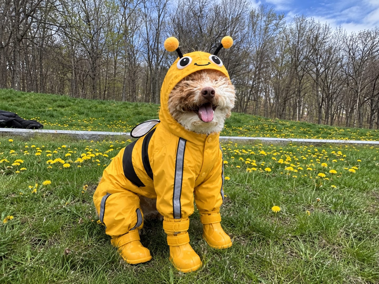 Customer photo review of Bumblebee Rain Suit
