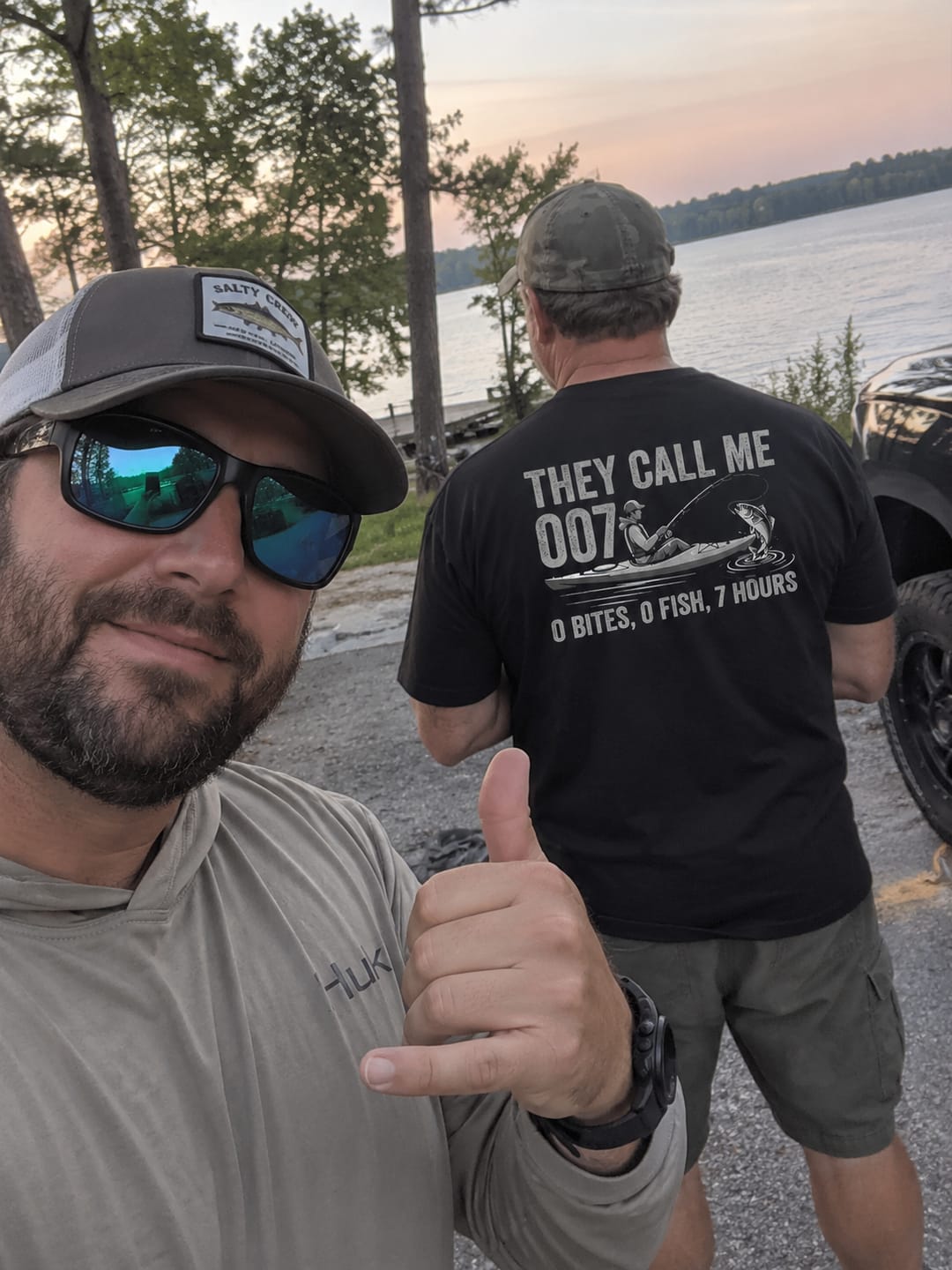 Customer photo review of They Call Me 007 Kayak Fishing T-Shirt