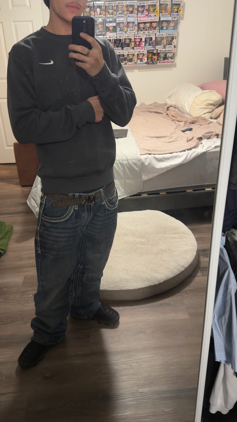 Customer photo review of Ariat M4 Low Rise Coltrane Relaxed Boot Cut Jean - Medium Blue