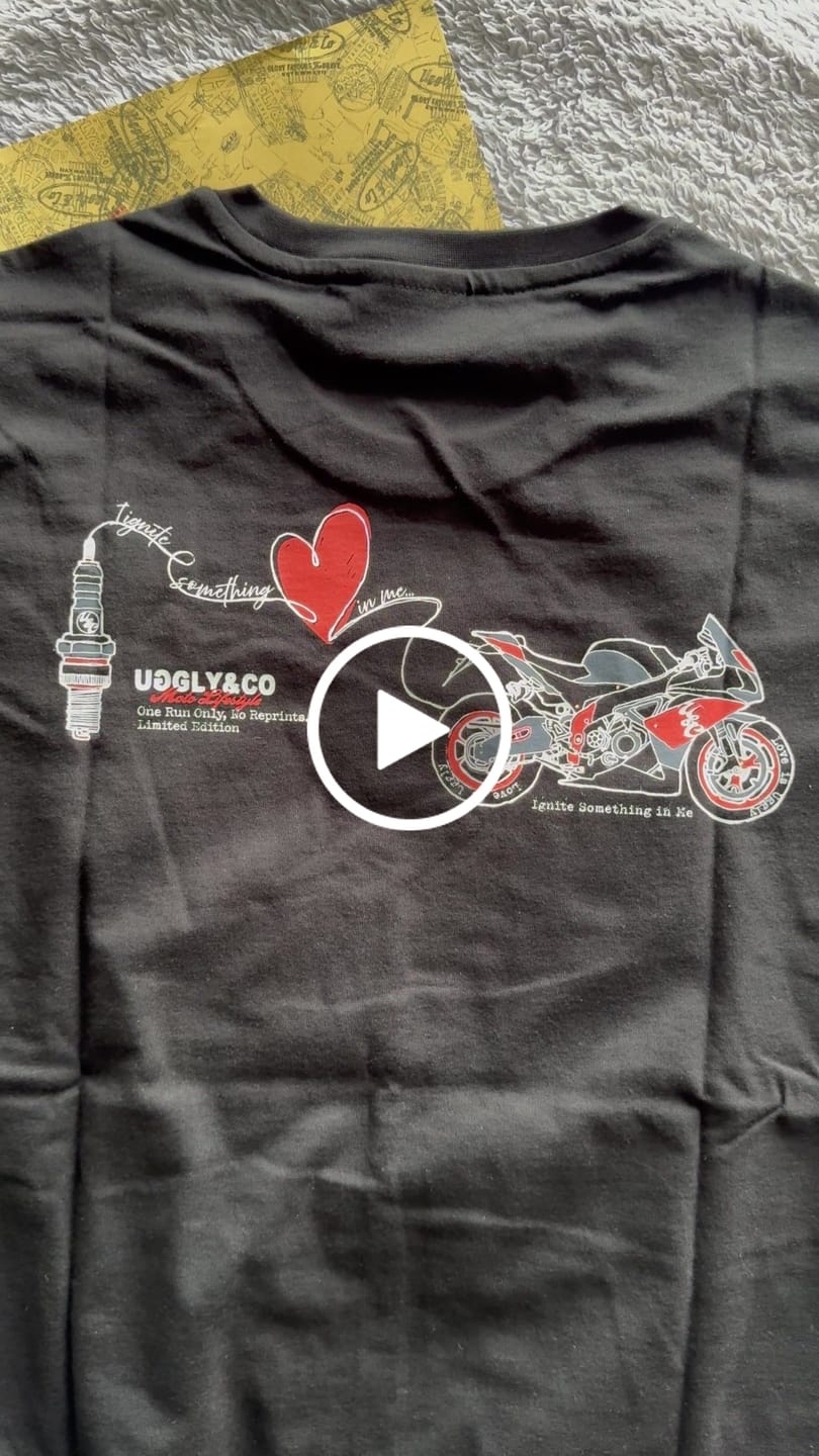 Customer video review of Black Motorcycle Heart 'Love is Uggly' T-Shirt
