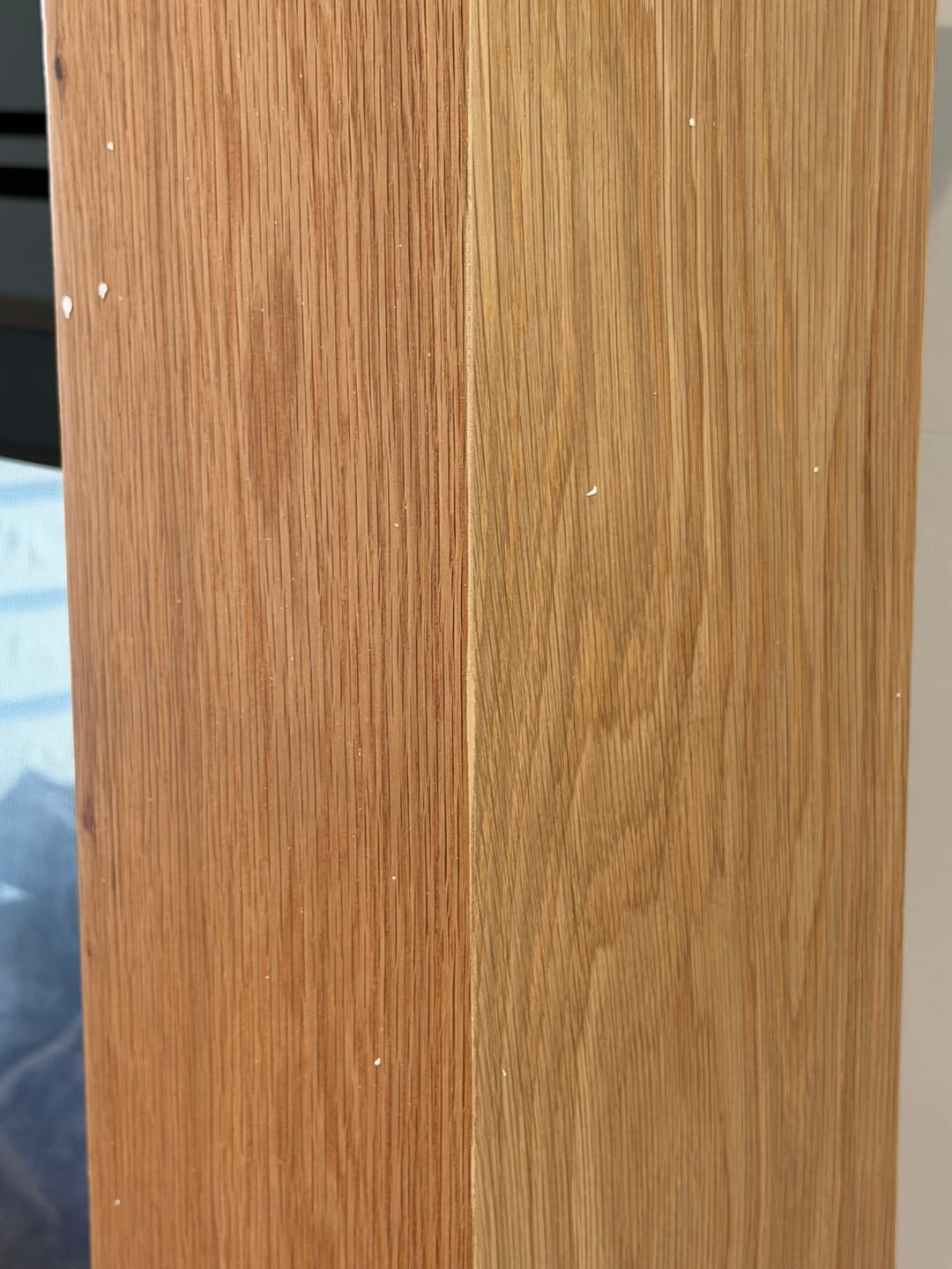 Customer photo review of White Oak Fireplace Mantel