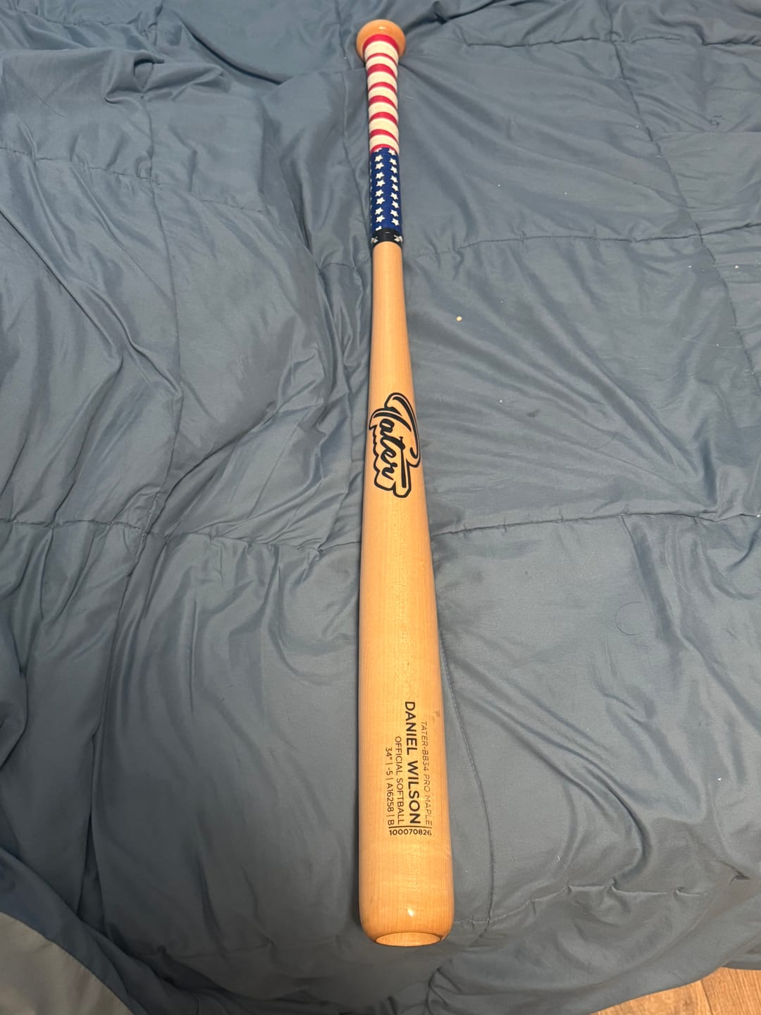 Customer photo review of Tater-BB34 Official Softball Wood Bat