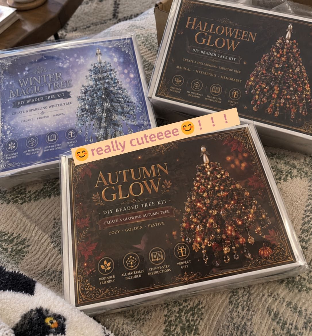 Customer photo review of DIY Beaded Christmas Tree Kit