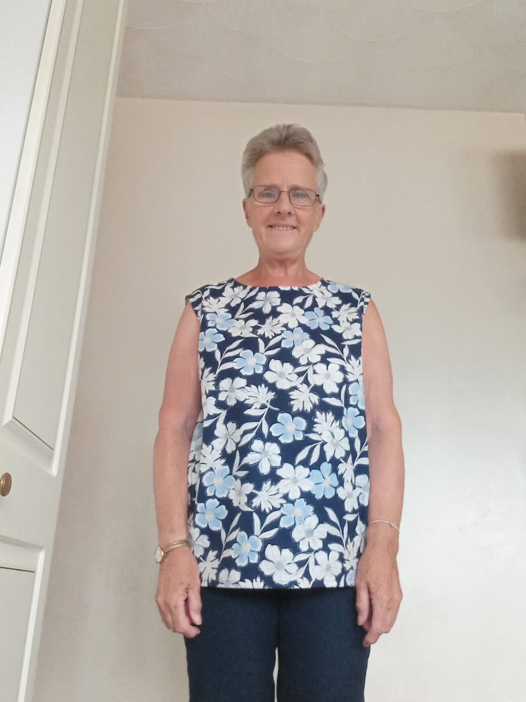 Customer photo review of Floral Harmony Rose & Hubble Cotton Poplin Fabric