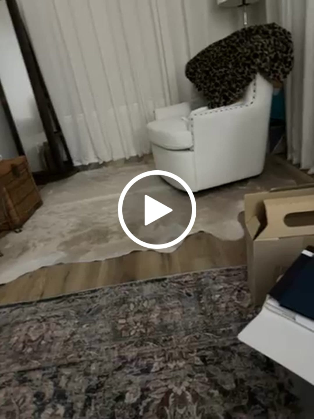 Customer video review of SUPER SALE Champagne Natural Cowhide Rug - X-Large 6' 10"H x 6' 7"W