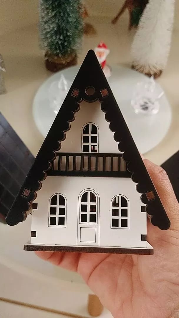 Customer photo review of Decoração de Natal Casinhas Decorativas 3 Peças