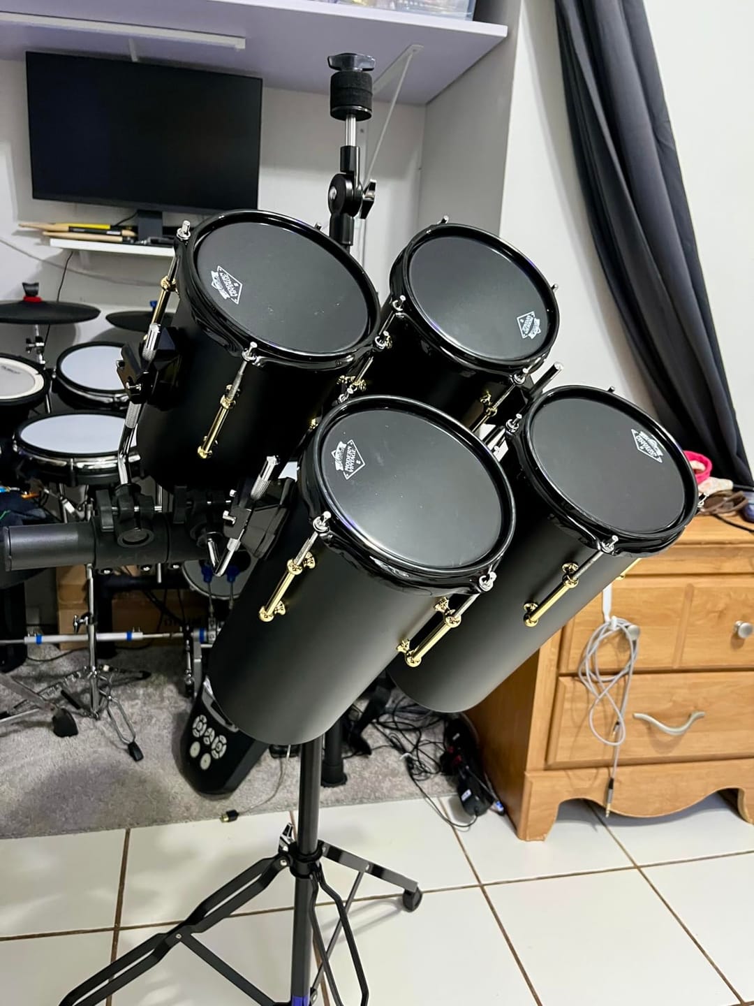Customer photo review of Rocket Roto Tom Drum Set 6"×8.6-14.5"