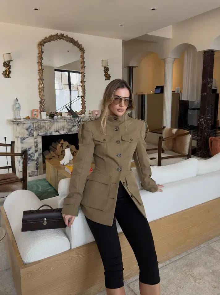 Customer photo review of Emilia Tailored Stand Collar Jacket