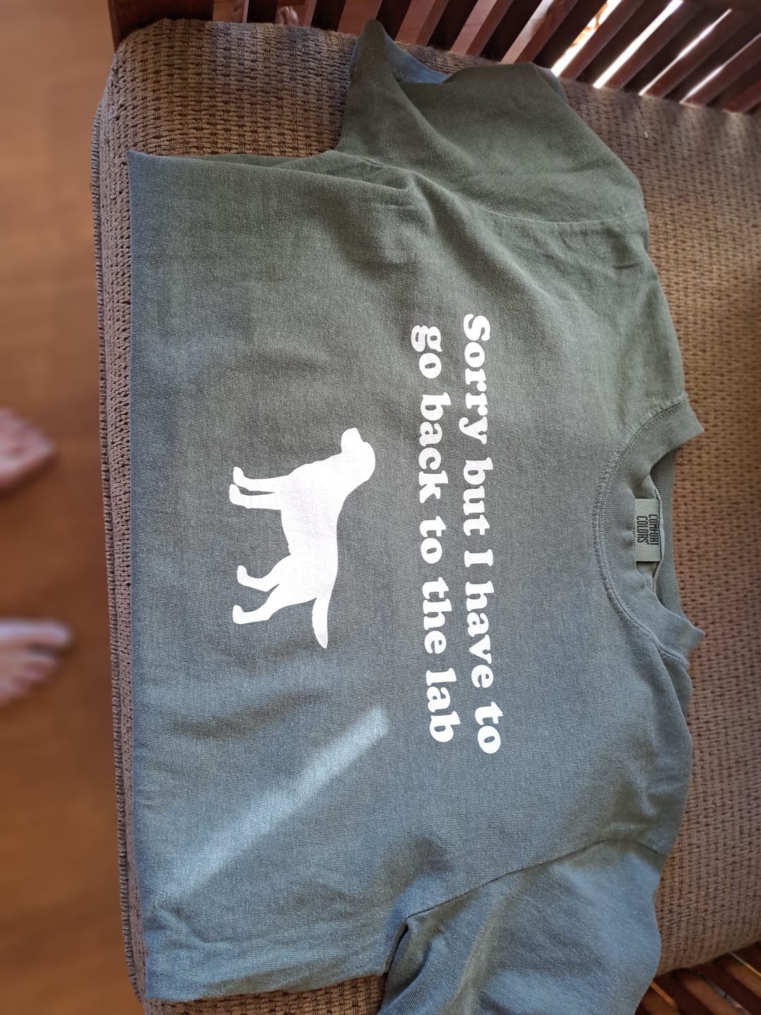Customer photo review of Go Back To The Lab Premium Tee