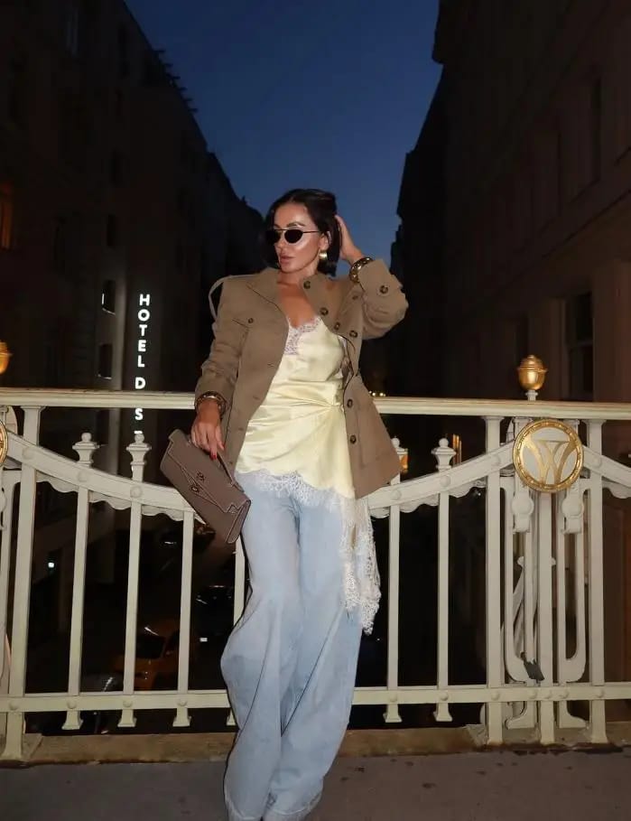 Customer photo review of Emilia Tailored Stand Collar Jacket