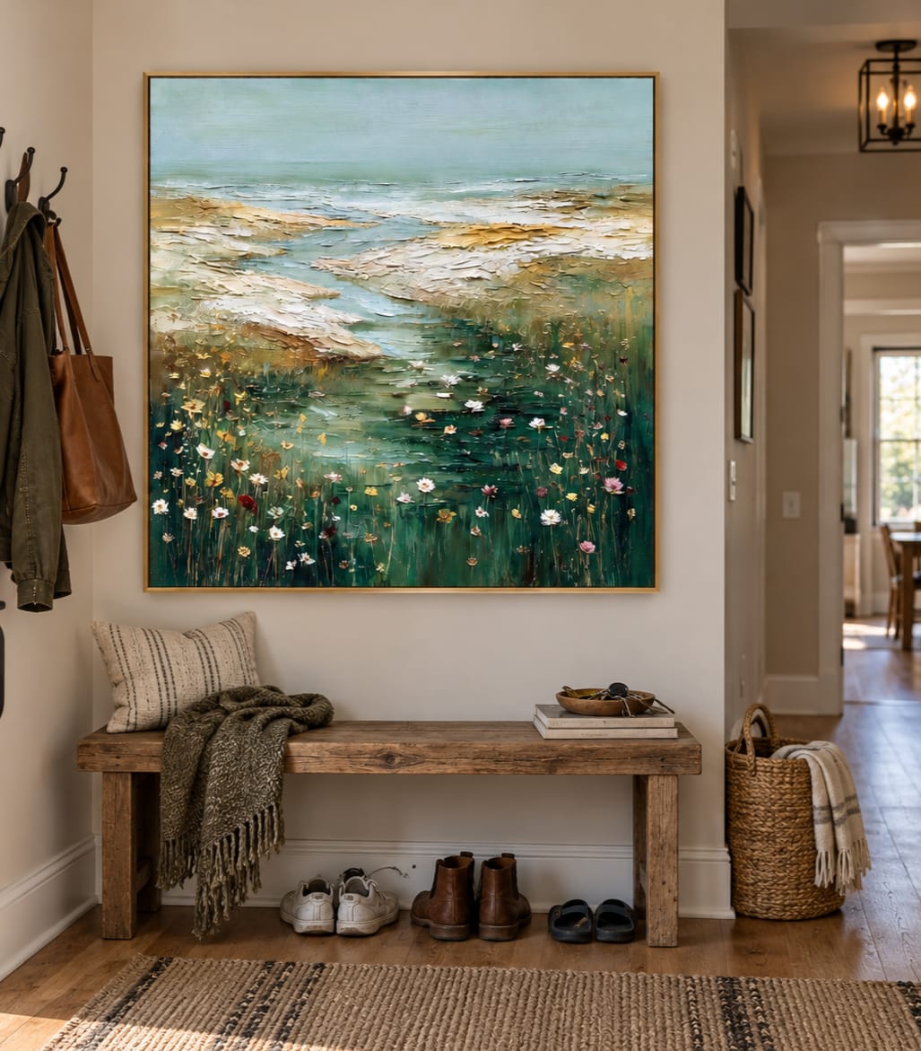 Customer photo review of Lily Marsh-Textured Landscape Painting