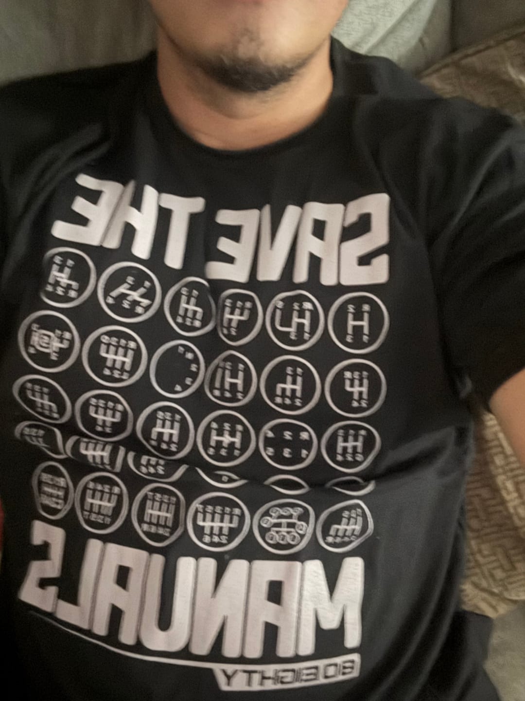 Customer photo review of 80Eighty® Save The Manuals Shirt