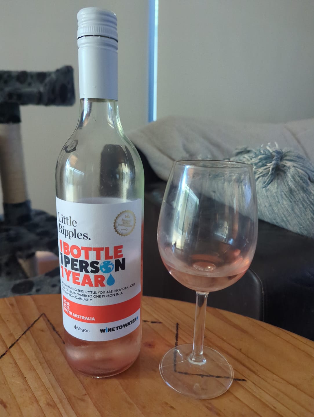 Customer photo review of Zero Sugar Rosé – Vegan Australian Wine | 6 Pack