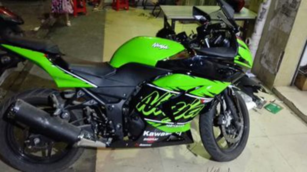 Customer photo review of Green Black Fairing Kit for Kawasaki Ninja 250 Fairings EX250 2008 2009 2010 2011 2012