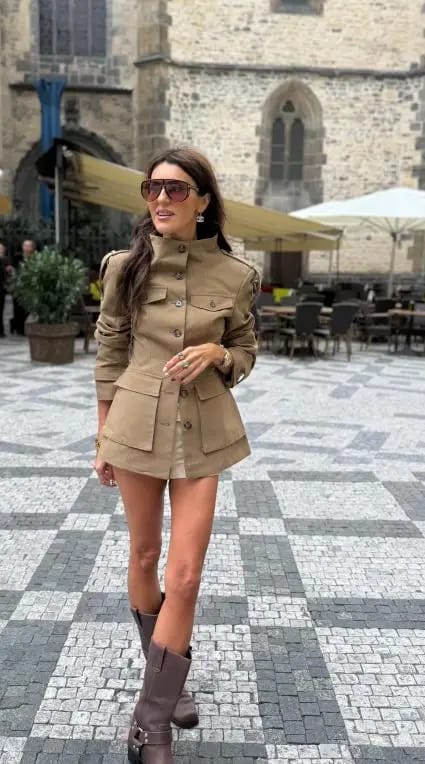 Customer photo review of Emilia Tailored Stand Collar Jacket