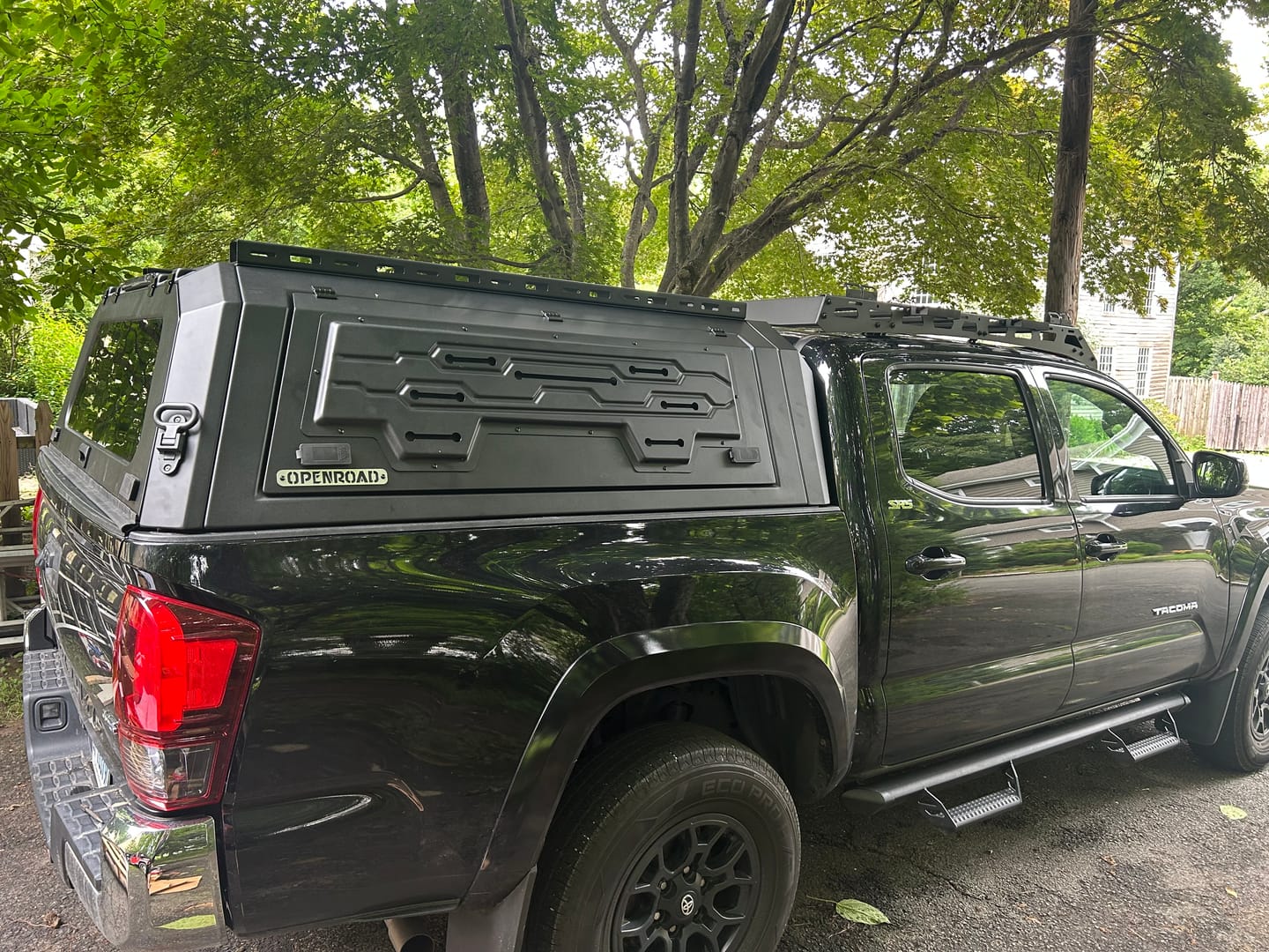 Customer photo review of OPENROAD Aluminum Truck Cap for Toyota Tacoma (2016-2023) – 5ft Bed