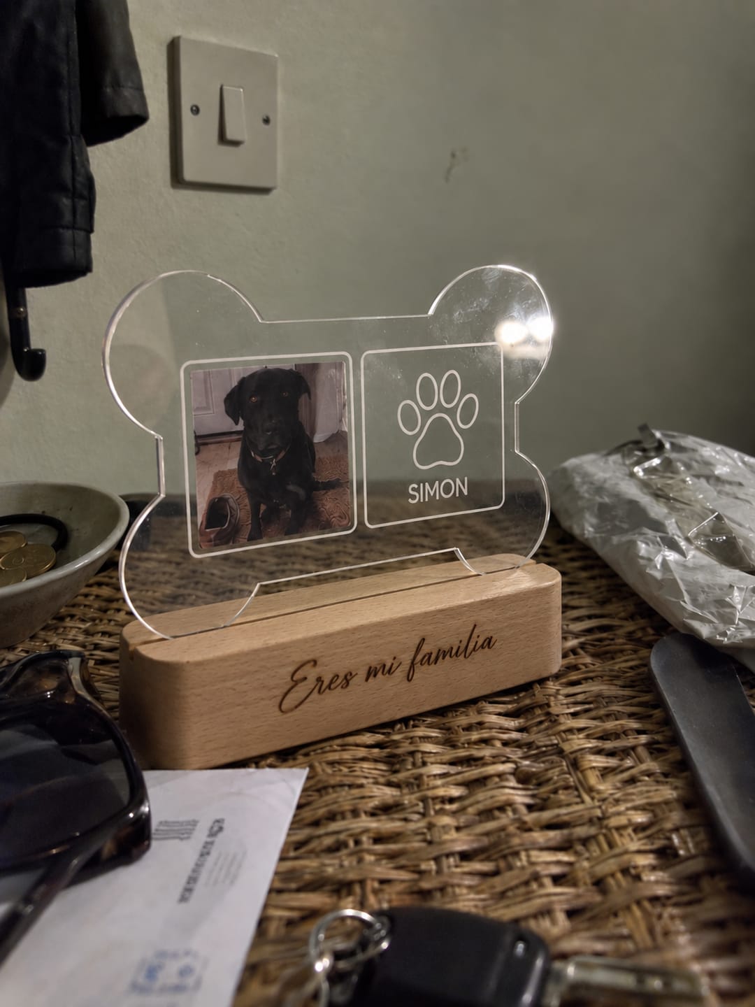 Customer photo review of Lámpara Memorial de Tu Perro