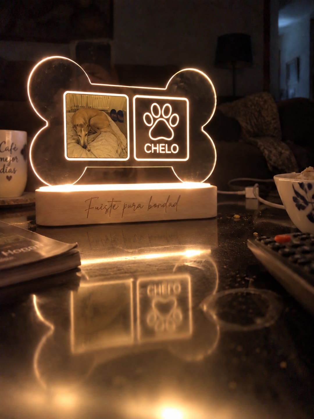 Customer photo review of Lámpara Memorial de Tu Perro