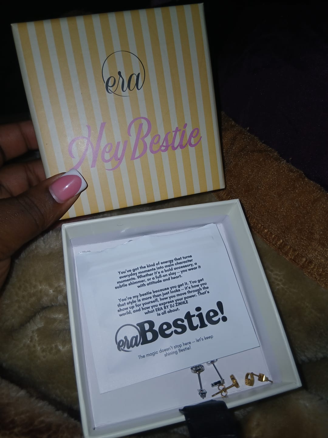 Customer photo review of Mini Era Logo Studs