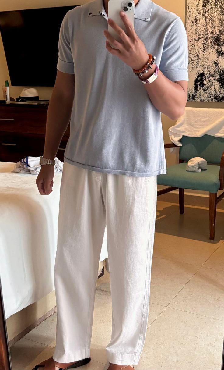 Customer photo review of Mallorca Linen Pantalon