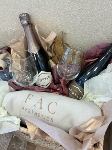 Customer photo review of Custom Engraved Wine Glass